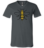 Manchester Bee Shirt Canvas Unisex V-Neck T-Shirt