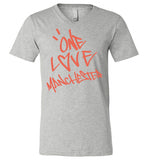 One Love Manchester Shirt Canvas Unisex V-Neck T-Shirt