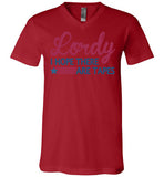 Lordy i Hope there Are Tapes Shirt Canvas Unisex V-Neck T-Shirt