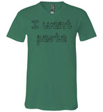 I want pasta - Master of None Shirt Canvas Unisex V-Neck T-Shirt