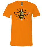 Manchester Bee Shirt Canvas Unisex V-Neck T-Shirt