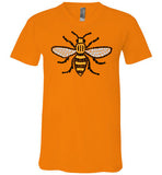 Manchester Bee Tee Shirt Canvas Unisex V-Neck T-Shirt