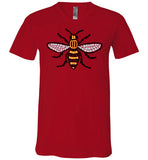 Manchester Bee Tee Shirt Canvas Unisex V-Neck T-Shirt