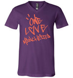 One Love Manchester Shirt Canvas Unisex V-Neck T-Shirt