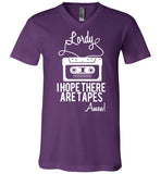 Lordy i Hope there Are Tapes - Amen! Shirt Canvas Unisex V-Neck T-Shirt