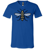 Manchester Bee Tee Shirt Canvas Unisex V-Neck T-Shirt