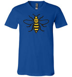 Manchester Bee Shirt Canvas Unisex V-Neck T-Shirt