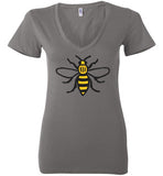 Manchester Bee Shirt Bella Ladies Deep V-Neck