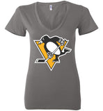 Pittsburgh Penguins Rinkside Shirt Bella Ladies Deep V-Neck