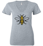 Manchester Bee Shirt Bella Ladies Deep V-Neck