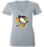 Pittsburgh Penguins Rinkside Shirt Bella Ladies Deep V-Neck