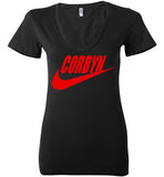 Just Corbyn Shirt Bella Ladies Deep V-Neck