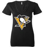 Pittsburgh Penguins Rinkside Shirt Bella Ladies Deep V-Neck