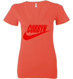 Just Corbyn Shirt Bella Ladies Deep V-Neck