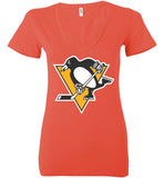 Pittsburgh Penguins Rinkside Shirt Bella Ladies Deep V-Neck