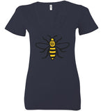 Manchester Bee Shirt Bella Ladies Deep V-Neck