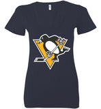 Pittsburgh Penguins Rinkside Shirt Bella Ladies Deep V-Neck