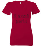 I want pasta - Master of None Shirt Bella Ladies Deep V-Neck
