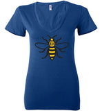 Manchester Bee Shirt Bella Ladies Deep V-Neck
