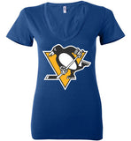 Pittsburgh Penguins Rinkside Shirt Bella Ladies Deep V-Neck