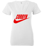 Just Corbyn Shirt Bella Ladies Deep V-Neck