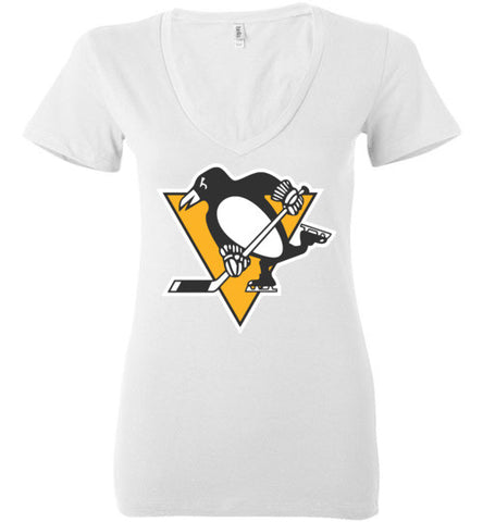 Pittsburgh Penguins Rinkside Shirt Bella Ladies Deep V-Neck