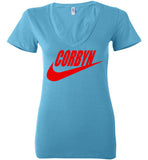 Just Corbyn Shirt Bella Ladies Deep V-Neck