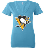 Pittsburgh Penguins Rinkside Shirt Bella Ladies Deep V-Neck