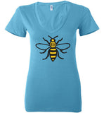 Manchester Bee Shirt Bella Ladies Deep V-Neck