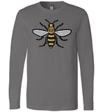 Manchester Bee Tee Shirt Canvas Long Sleeve T-Shirt