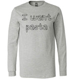 I want pasta - Master of None Shirt Canvas Long Sleeve T-Shirt