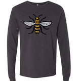 Manchester Bee Tee Shirt Canvas Long Sleeve T-Shirt