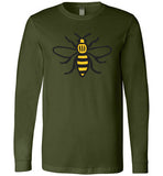 Manchester Bee Shirt Canvas Long Sleeve T-Shirt
