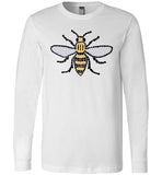 Manchester Bee Tee Shirt Canvas Long Sleeve T-Shirt