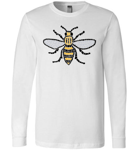 Manchester Bee Tee Shirt Canvas Long Sleeve T-Shirt