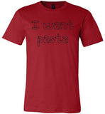 I want pasta - Master of None Shirt Canvas Unisex T-Shirt - Made in USA