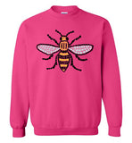 Manchester Bee Tee Shirt Gildan Crewneck Sweatshirt