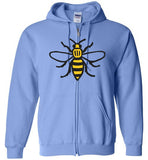 Manchester Bee Shirt Gildan Zip Hoodie