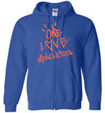 One Love Manchester Shirt Gildan Zip Hoodie