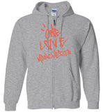 One Love Manchester Shirt Gildan Zip Hoodie
