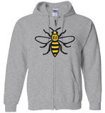 Manchester Bee Shirt Gildan Zip Hoodie