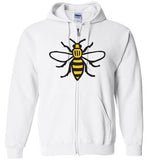 Manchester Bee Shirt Gildan Zip Hoodie
