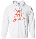 One Love Manchester Shirt Gildan Zip Hoodie