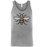 Manchester Bee Tee Shirt Canvas Unisex Tank