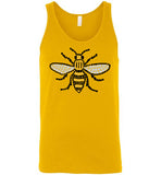 Manchester Bee Tee Shirt Canvas Unisex Tank
