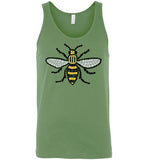 Manchester Bee Tee Shirt Canvas Unisex Tank