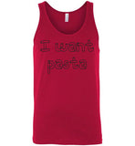 I want pasta - Master of None Shirt Canvas Unisex Tank