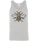 Manchester Bee Tee Shirt Canvas Unisex Tank