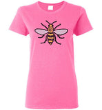Manchester Bee Tee Shirt Gildan Ladies Short-Sleeve