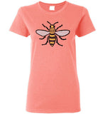 Manchester Bee Tee Shirt Gildan Ladies Short-Sleeve